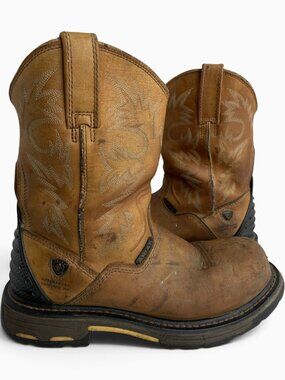 Ariat Groundbreaker Waterproof Composite Toe Western Cowboy Work Boots Men's 9 D